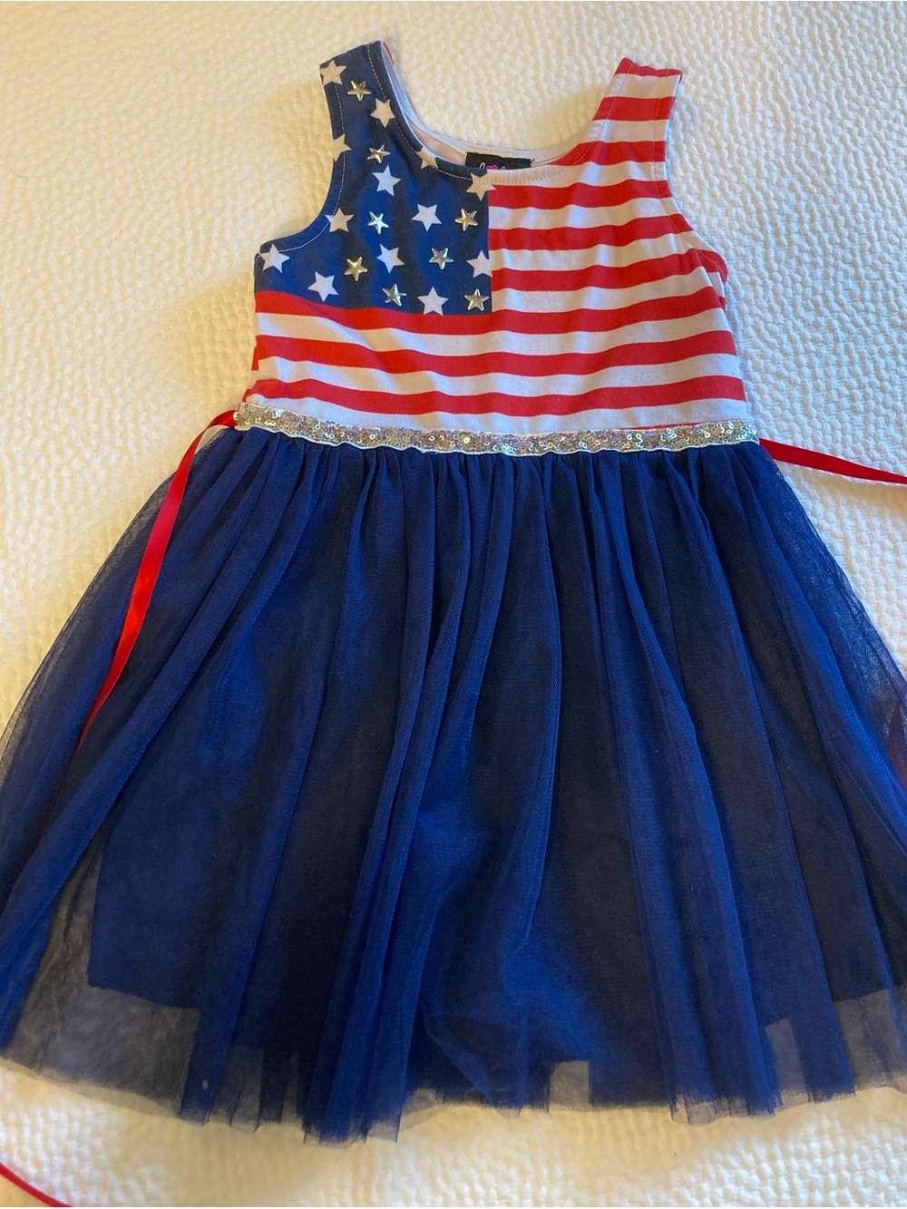 lilt Red & White Striped Girls Tank Top Dress